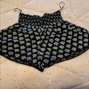 Black and white shorts